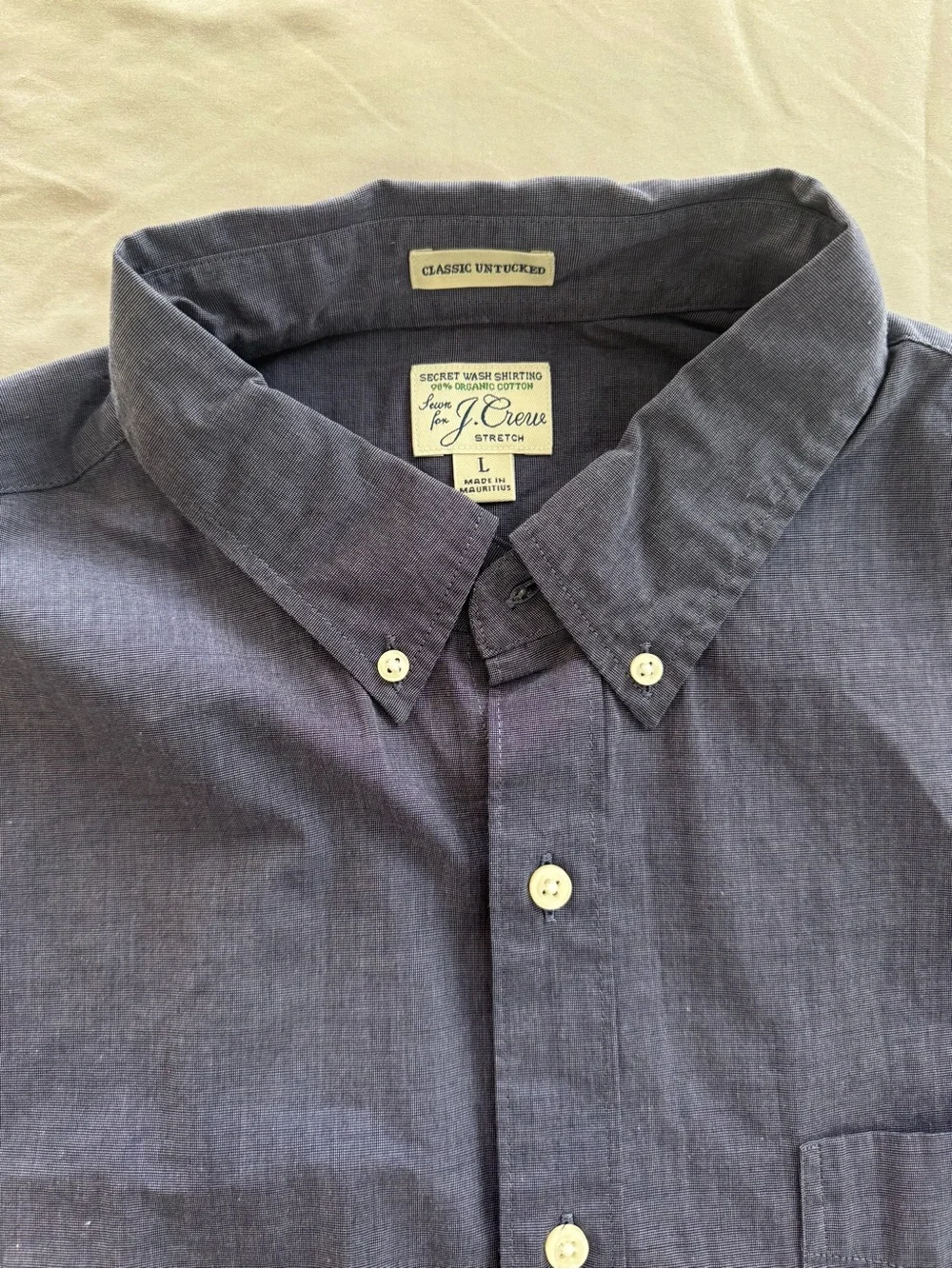 J. Crew Button-Down Shirt in Dark Blue Chambray